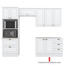Ver imagem 6 de Cozinha Modulada 4 Peças com Torre Quente 8 Portas 5 Gavetas Americana Henn - Branco Hp Fosco