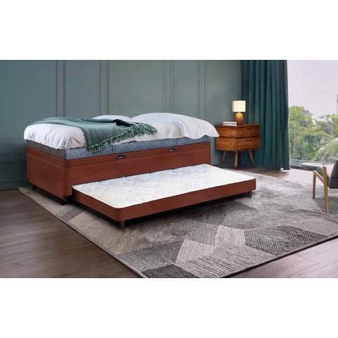 Cama 3 em 1 Solteiro Serenelife - Suede Marrom