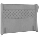 Ver imagem 1 de Cabeceira Cama Box King 195 Cm P05 Madrid Veludo Cinza