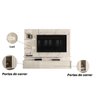 Painel Bancada Suspensa Para Tv Até 75" Led 2 Gavetas Gaia Calacata/Off White - 3