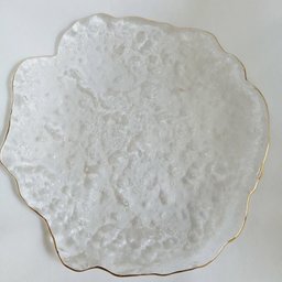 Prato para Servir Sobremesa Cristal com Borda Dourada - 1