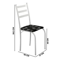 Mesa de Jantar 4 Cadeiras Branca Aracaju Shop Jm - 3