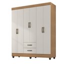 Ver imagem 2 de Guarda Roupa Casal com 6 Portas Guararapes Nature Off White
