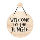 Ver imagem 1 de Flâmula Welcome To The Jungle 30cmx30cm- Cria Arte Laser Madeira Clara
