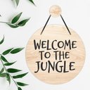 Ver imagem 3 de Flâmula Welcome To The Jungle 30cmx30cm- Cria Arte Laser Madeira Clara
