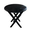 Ver imagem 5 de Conjunto Mesa Redondo 70cm Dobrável com 4 Cadeiras em Madeira Maciça - Preto - Preto