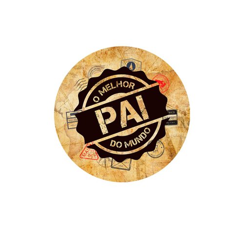 Kit Sousplat Melhor Pai do Mundo Nsw 8 Peças com Base