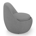 Ver imagem 5 de Kit 02 Poltronas Orgânicas Living Memphis Fixa Linho Cinza Escuro - Desk Design