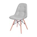 Ver imagem 2 de Cadeira Dkr Botone Estofada Base Madeira:cinza