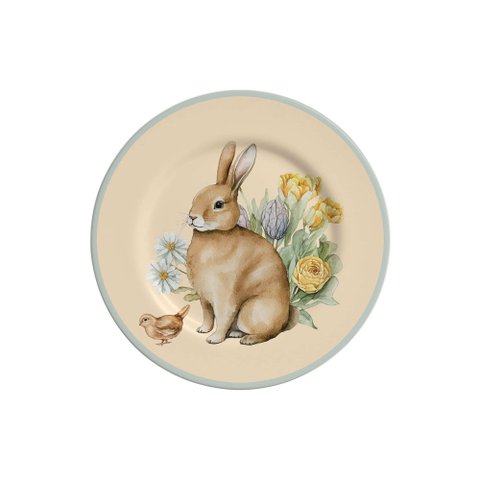 Conjunto com 6 Pratos de Sobremesa Easter Colors Ø21cm Alleanza Cerâmica
