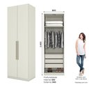 Ver imagem 4 de Conjunto Quarto Modulado Solteiro 3 Peças 5 Portas 6 Gavetas Seletto Henn