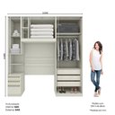 Ver imagem 3 de Conjunto Quarto Modulado Solteiro 3 Peças 5 Portas 6 Gavetas Seletto Henn