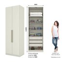 Ver imagem 5 de Conjunto Quarto Modulado Solteiro 3 Peças 5 Portas 6 Gavetas Seletto Henn