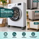 Ver imagem 4 de Kit Pes Antivibracao Lavadora Geladeira Fogao Moveis Antiderrapante Nivelador Suporte Redutor Ruido
