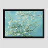 Quadro Van Gogh Amendoeira Em Flor Vinil Moldura Preta 45X30Cm - 1