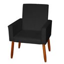 Ver imagem 4 de Poltrona Decorativa Mel Suede Preto Dal Poz Estofados