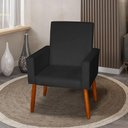 Ver imagem 1 de Poltrona Decorativa Mel Suede Preto Dal Poz Estofados