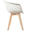Ver imagem 6 de Cadeira Decorativa para Sala de Jantar Madri com Base de Madeira E01 Branco - Lyam Decor