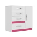 Ver imagem 1 de Cômoda 4 Gavetas Vênus 70704 Branco Rosa Azul Lilás Flex Moval
