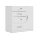 Ver imagem 7 de Cômoda 4 Gavetas Vênus 70704 Branco Rosa Azul Lilás Flex Moval