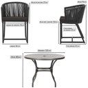 Ver imagem 2 de Mesa e 6 Cadeiras e Noronha Preto E9 Trama Original Preto