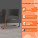 Ver imagem 6 de Poltrona Decorativa Luana Base Bronze Veludo Cinza - Montanaris Decor Md Montanaris Decor