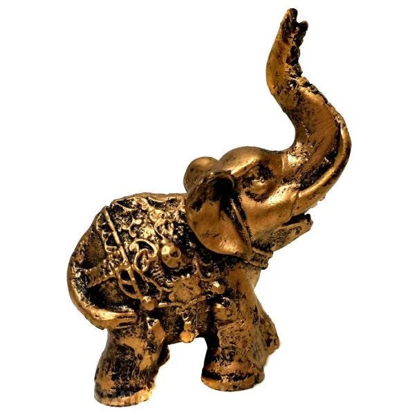Combo 8 Estátuas de Mini Elefante Indiano Resina 8cm - Atacado - 3