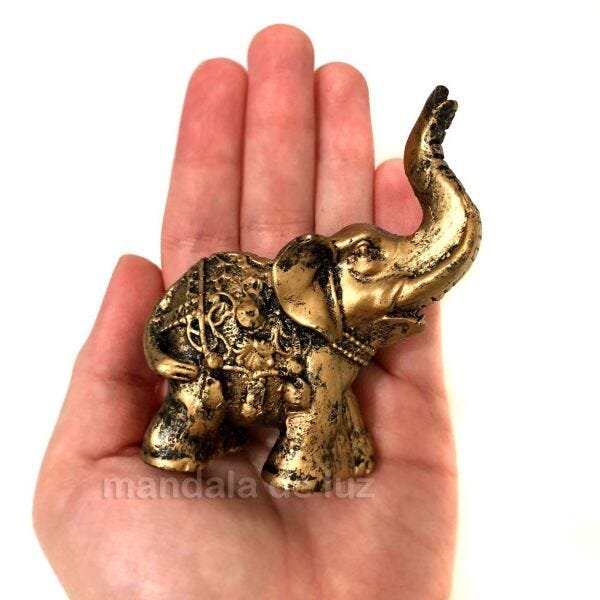 Combo 8 Estátuas de Mini Elefante Indiano Resina 8cm - Atacado - 2