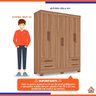 Guarda Roupas Casal Porto Rico Tuboarte 6 Portas 100% em Mdf Amêndoa - 5
