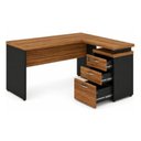 Ver imagem 5 de Mesa Escritório em L com Gaveteiro 1,70x1,60m Workstart Nogal Sevilha/Preto 21423
