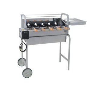 Churrasqueira Lobo California Inox 430 Super Braseiro em Alumínio com 5 Espetos