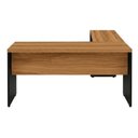Ver imagem 3 de Mesa em L (Mesa 1,70m + Mesa Auxiliar) sem Gavetas Nogal Sevilha/Preto 21478