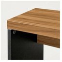 Ver imagem 4 de Mesa em L (Mesa 1,70m + Mesa Auxiliar) sem Gavetas Nogal Sevilha/Preto 21478