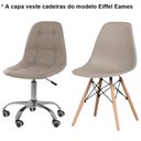Ver imagem 4 de Kit 4 Capa de Cadeira Charles Eames Eiffel Pé Palito Malha Lisa:vermelho