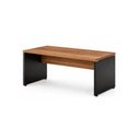 Ver imagem 3 de Mesa de Escritório Executiva Reta com Gavetas – 1,50m x 0,60cm (Tampo 40mm) – Nogal Sevilha / Preto