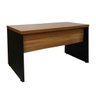 Mesa Escritório 1,50x0,60M - sem Gavetas - WORKSTART - Nogal Sevilha/Preto - 21472 - 1