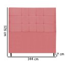 Ver imagem 2 de Cabeceira Estofada Box Casal Encosto para Cama Maveric 144x126 Rosa