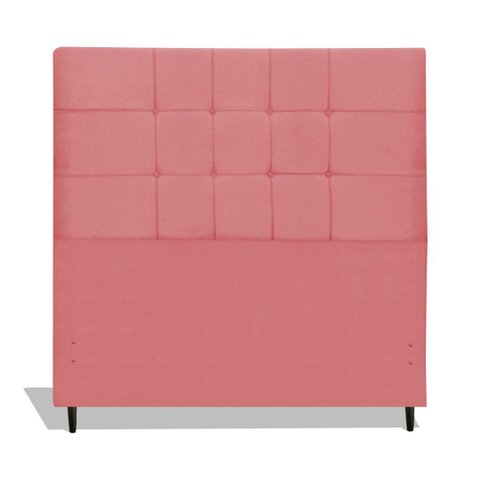 Cabeceira Estofada Box Casal Encosto para Cama Maveric 144x126 Rosa