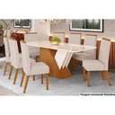 Ver mais imagens de Kit 6 Cadeiras Sala Jantar Nina 6 Un Nature Suede Light Linho