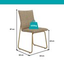 Ver imagem 3 de Conjunto Sala de Jantar 6 Cadeiras Urbe Carraro Carvalho Dourado