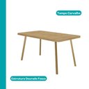 Ver mais imagens de Conjunto Sala de Jantar 6 Cadeiras Urbe Carraro Carvalho Dourado