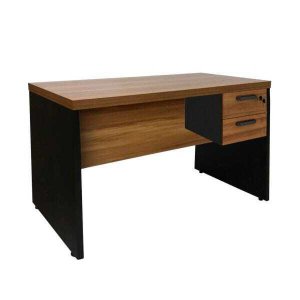 Mesa Escritório 1,20x0,60M - 2 Gavetas - Workstart - Nogal Sevilha/Preto - 21471
