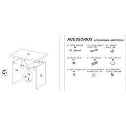 Mesa Escritório 1,20x0,60M - 2 Gavetas - Workstart - Nogal Sevilha/Preto - 21471 - 4