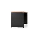 Ver mais imagens de Mesa em L (Mesa 1,70m + Mesa Auxiliar) – s/ Gavetas – (Tampo 40mm) – Nogal Sevilha / Preto