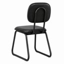 Ver mais imagens de Cadeira de Escritório Interlocutor Trapézio - Corino Preto - Martiflex - 31103