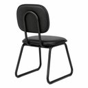 Ver imagem 6 de Cadeira de Escritório Interlocutor Trapézio - Corino Preto - Martiflex - 31103