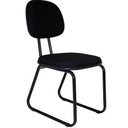 Ver imagem 1 de Cadeira de Escritório Interlocutor Trapézio - Corino Preto - Martiflex - 31103