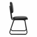 Ver imagem 5 de Cadeira de Escritório Interlocutor Trapézio - Corino Preto - Martiflex - 31103