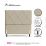 Cabeceira Cama Box Casal King Size Mel 195cm com Frame Linho Bege - Desk Design - 6