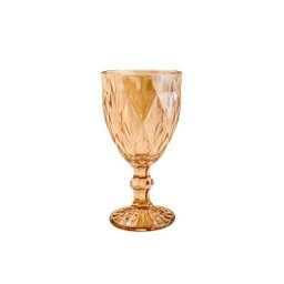 CONJUNTO 6 TACAS PARA ÁGUA DE VIDRO DIAMOND AMBAR METALIZADO 325 ML - LYOR 7394 - 2